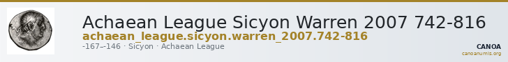 Achaean League Sicyon Warren 2007 742-816 — CANOA