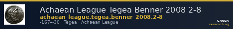 Achaean League Tegea Benner 2008 2-8 — CANOA