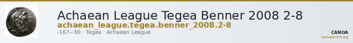 Achaean League Tegea Benner 2008 2-8 — CANOA