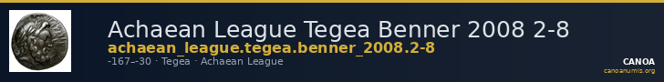 Achaean League Tegea Benner 2008 2-8 — CANOA