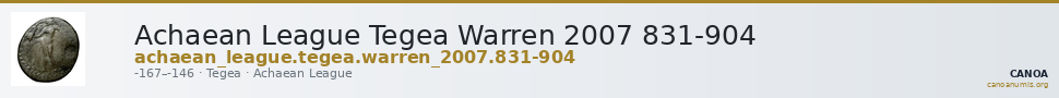 Achaean League Tegea Warren 2007 831-904 — CANOA
