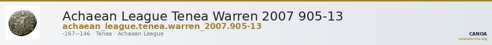 Achaean League Tenea Warren 2007 905-13 — CANOA