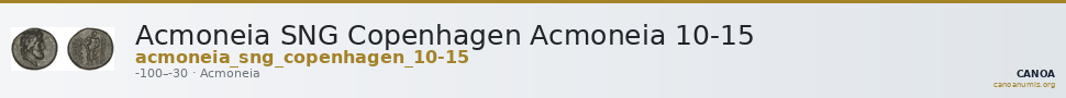 Acmoneia SNG Copenhagen Acmoneia 10-15 — CANOA