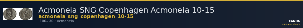 Acmoneia SNG Copenhagen Acmoneia 10-15 — CANOA