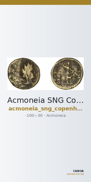 Acmoneia SNG Copenhagen Acmoneia 16 — CANOA
