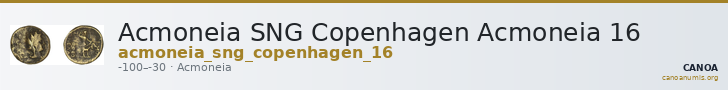 Acmoneia SNG Copenhagen Acmoneia 16 — CANOA