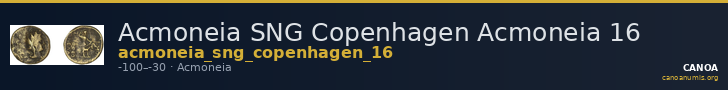 Acmoneia SNG Copenhagen Acmoneia 16 — CANOA