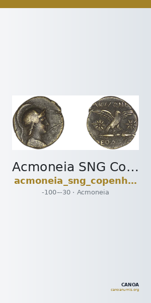 Acmoneia SNG Copenhagen Acmoneia 8-9 — CANOA