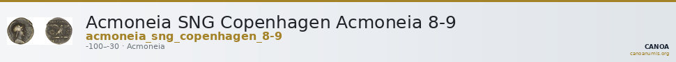 Acmoneia SNG Copenhagen Acmoneia 8-9 — CANOA
