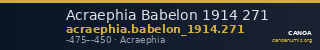Acraephia Babelon 1914 271 — CANOA