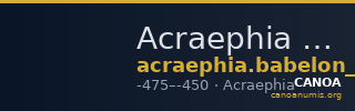 Acraephia Babelon 1914 272-273 — CANOA