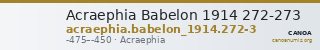 Acraephia Babelon 1914 272-273 — CANOA
