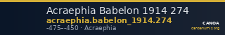 Acraephia Babelon 1914 274 — CANOA
