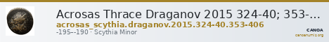 Acrosas Thrace Draganov 2015 324-40; 353-406 — CANOA