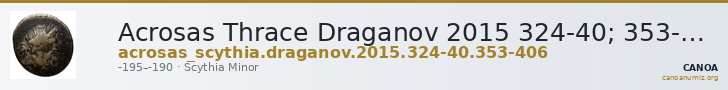 Acrosas Thrace Draganov 2015 324-40; 353-406 — CANOA