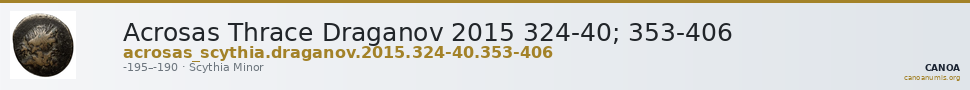 Acrosas Thrace Draganov 2015 324-40; 353-406 — CANOA