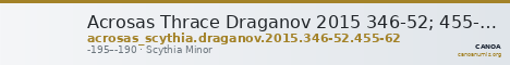 Acrosas Thrace Draganov 2015 346-52; 455-62 — CANOA
