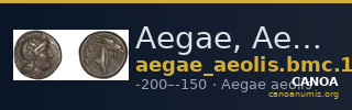 Aegae, Aeolis BMC Aegae 1 — CANOA