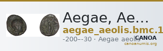 Aegae, Aeolis BMC Aegae 15 — CANOA