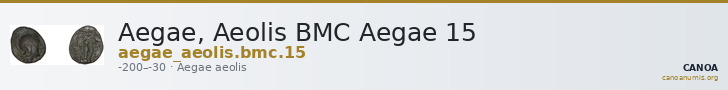 Aegae, Aeolis BMC Aegae 15 — CANOA