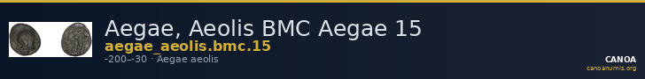 Aegae, Aeolis BMC Aegae 15 — CANOA