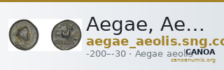 Aegae, Aeolis SNG Copenhagen Aegae 14 — CANOA