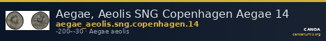 Aegae, Aeolis SNG Copenhagen Aegae 14 — CANOA