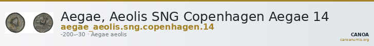 Aegae, Aeolis SNG Copenhagen Aegae 14 — CANOA