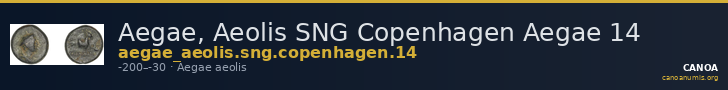 Aegae, Aeolis SNG Copenhagen Aegae 14 — CANOA