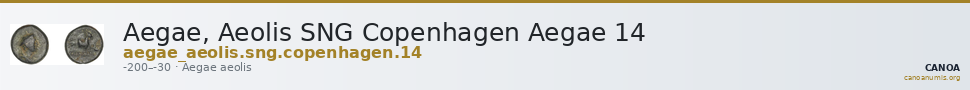 Aegae, Aeolis SNG Copenhagen Aegae 14 — CANOA