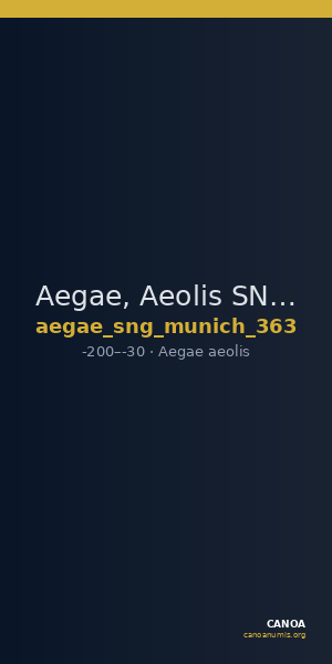 Aegae, Aeolis SNG Munich Aegae 363 — CANOA