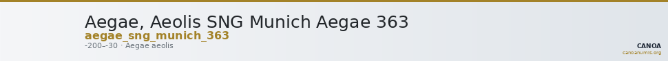 Aegae, Aeolis SNG Munich Aegae 363 — CANOA