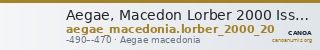 Aegae, Macedon Lorber 2000 Issue 20 — CANOA
