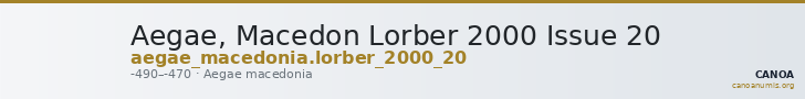 Aegae, Macedon Lorber 2000 Issue 20 — CANOA