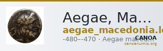 Aegae, Macedon Lorber 2000 Issue 7-9 — CANOA
