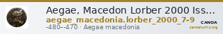 Aegae, Macedon Lorber 2000 Issue 7-9 — CANOA