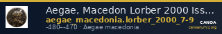 Aegae, Macedon Lorber 2000 Issue 7-9 — CANOA