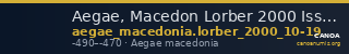 Aegae, Macedon Lorber 2000 Issues 10-19 — CANOA