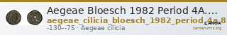 Aegeae Bloesch 1982 Period 4A.82-99 — CANOA