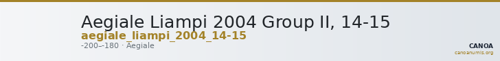 Aegiale Liampi 2004 Group II, 14-15 — CANOA