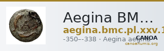 Aegina BMC Aegina pl. XXV, 10 — CANOA