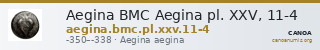 Aegina BMC Aegina pl. XXV, 11-4 — CANOA