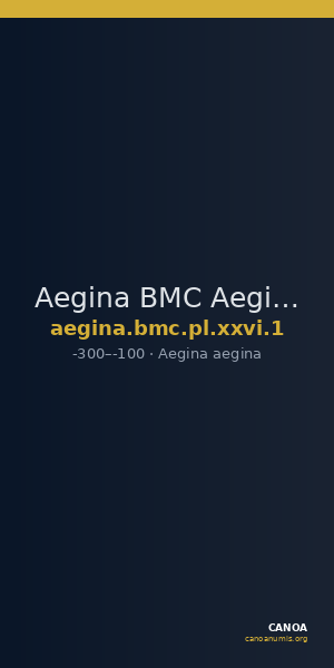 Aegina BMC Aegina pl. XXVI, 1 — CANOA