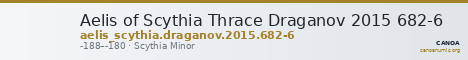 Aelis of Scythia Thrace Draganov 2015 682-6 — CANOA