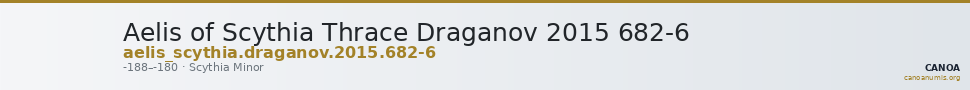 Aelis of Scythia Thrace Draganov 2015 682-6 — CANOA