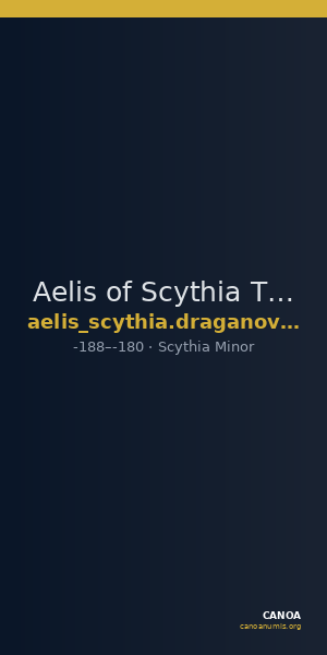 Aelis of Scythia Thrace Draganov 2015 722 — CANOA