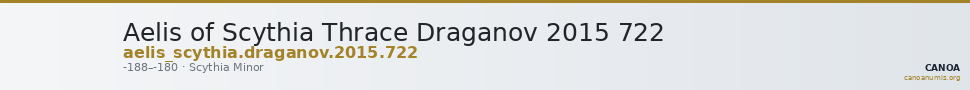 Aelis of Scythia Thrace Draganov 2015 722 — CANOA