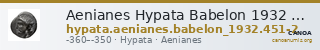 Aenianes Hypata Babelon 1932 451-452 — CANOA