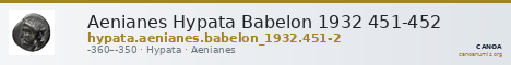 Aenianes Hypata Babelon 1932 451-452 — CANOA