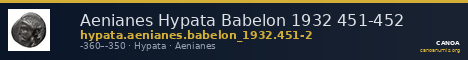 Aenianes Hypata Babelon 1932 451-452 — CANOA
